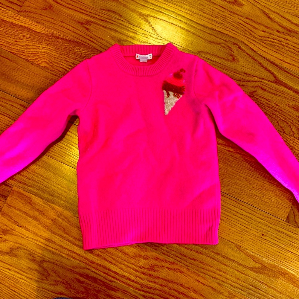 Pop of color with ice cream! J crew kids sweater size 8